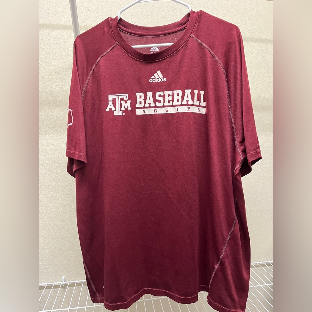 Men’s Adidas Texas A&M Baseball Athletic Tee - XL